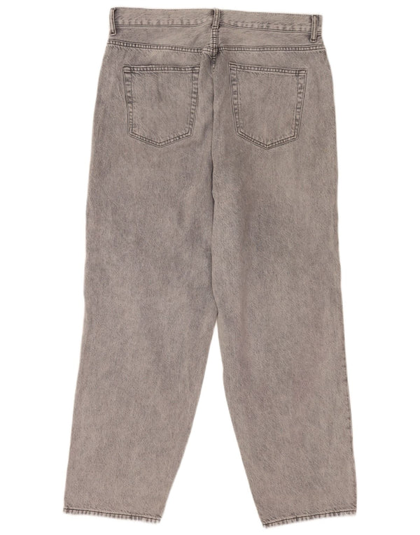 Blugi drepți pentru bărbați Zara EU 44 Large W34 L30 Bumbac gri