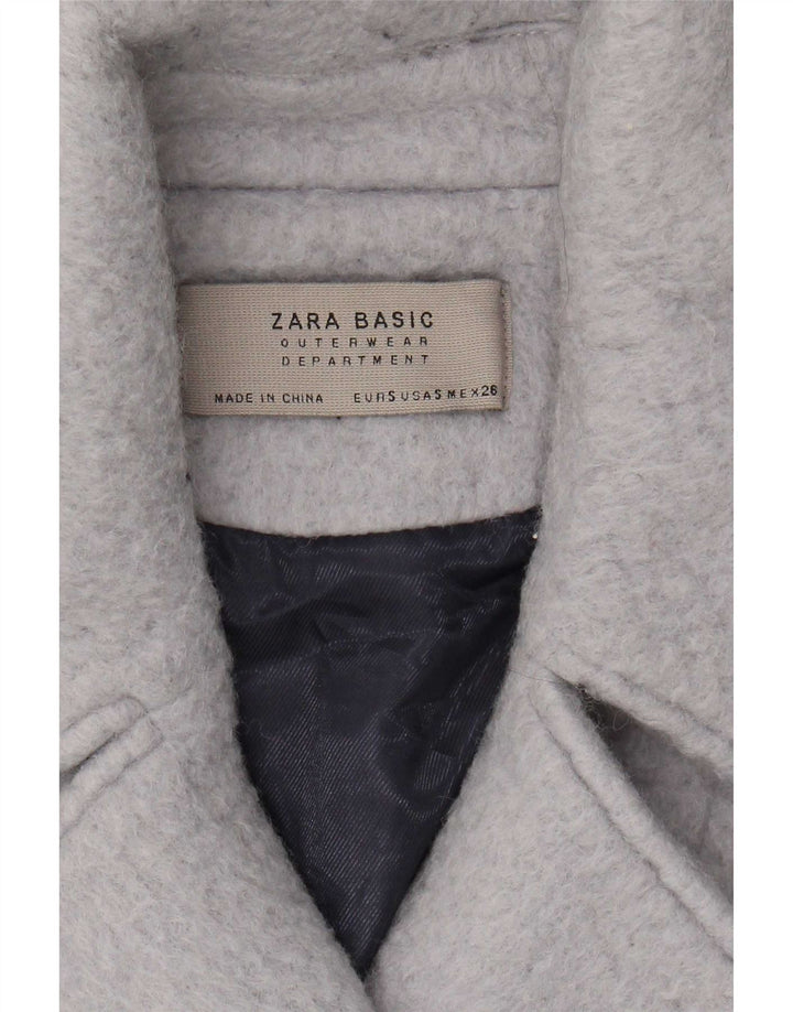 Zara Mujer Abrigo Cruzado UK 10 Small Azul