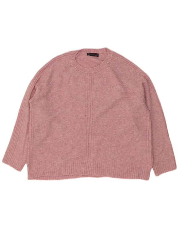 Marks & Spencer Dame sweater med rund hals DK 18 XL Pink Flecked