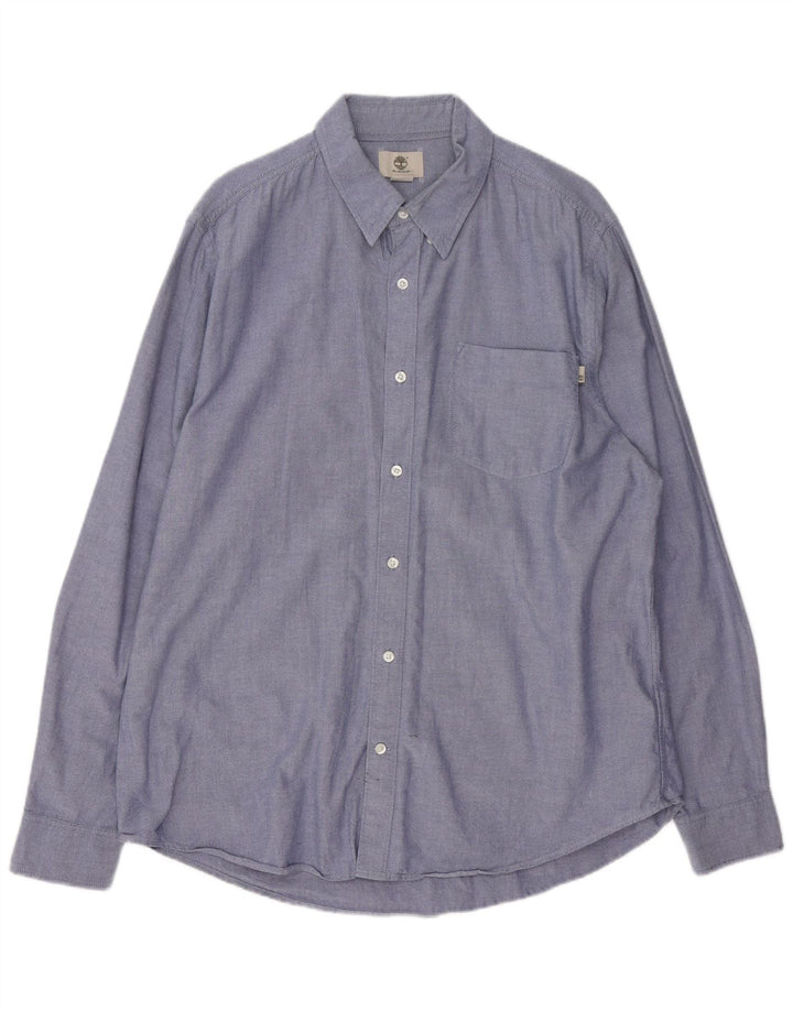 Camicia da uomo Regular Fit TIMBERLAND XL in cotone blu