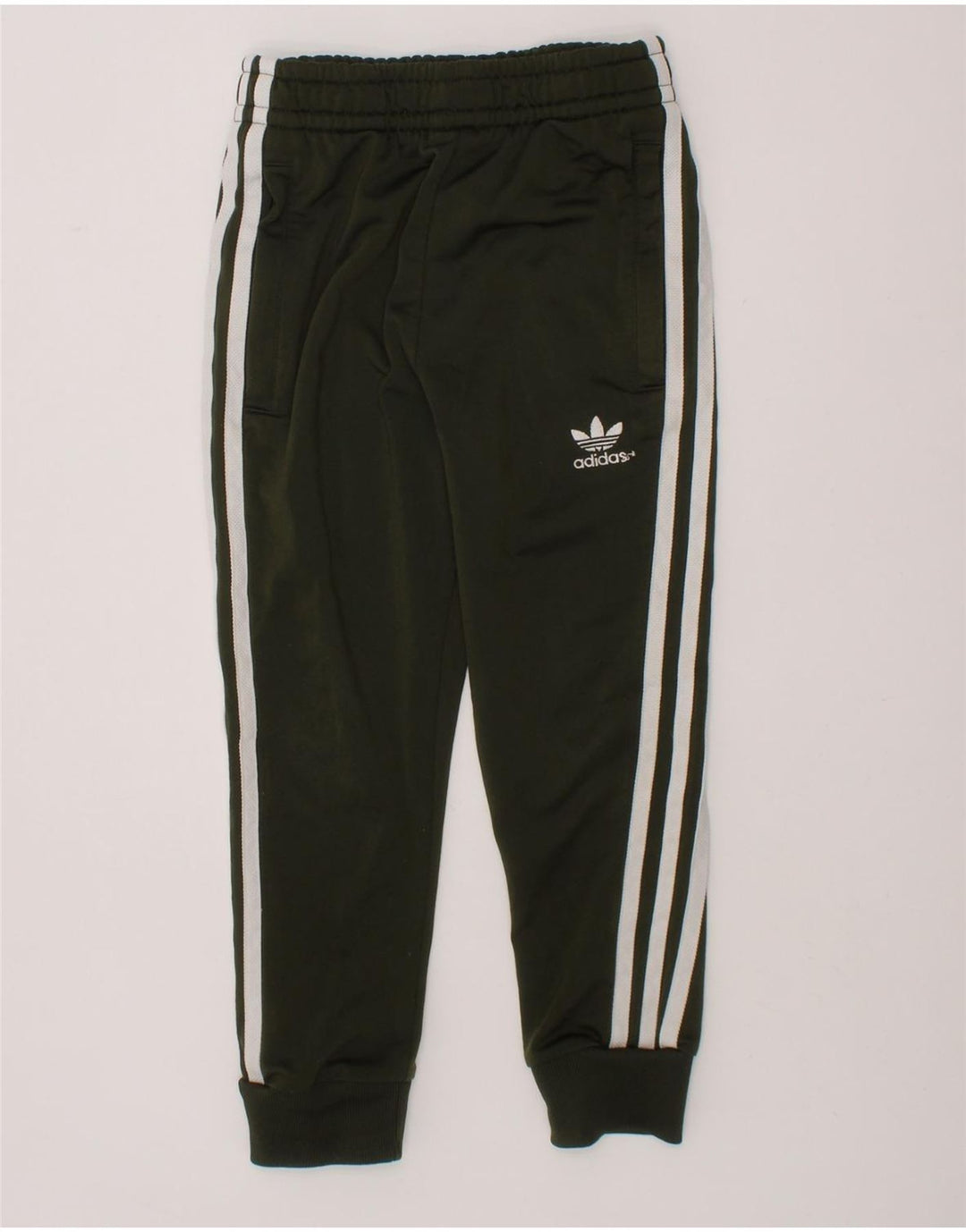 ADIDAS Boys Tracksuit Trousers Joggers 5-6 Years Green Polyester Vintage Adidas and Second-Hand Adidas from Messina Hembry 
