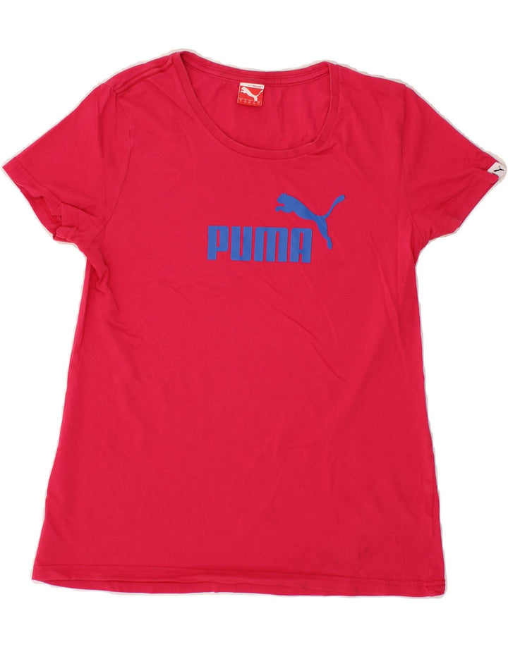 PUMA Womens Graphic T-Shirt Top UK 14 Medium Pink Vintage Puma and Second-Hand Puma from Messina Hembry 