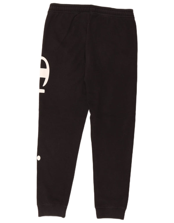 Pantaloni da tuta con grafica Champion da uomo, pantaloni da jogging, grandi, cotone nero