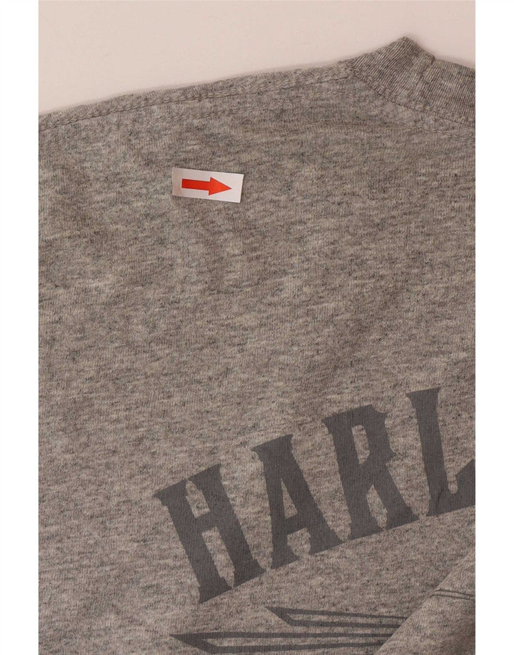 Harley Davidson Herre grafisk T-shirt Top XL Grå Bomuld