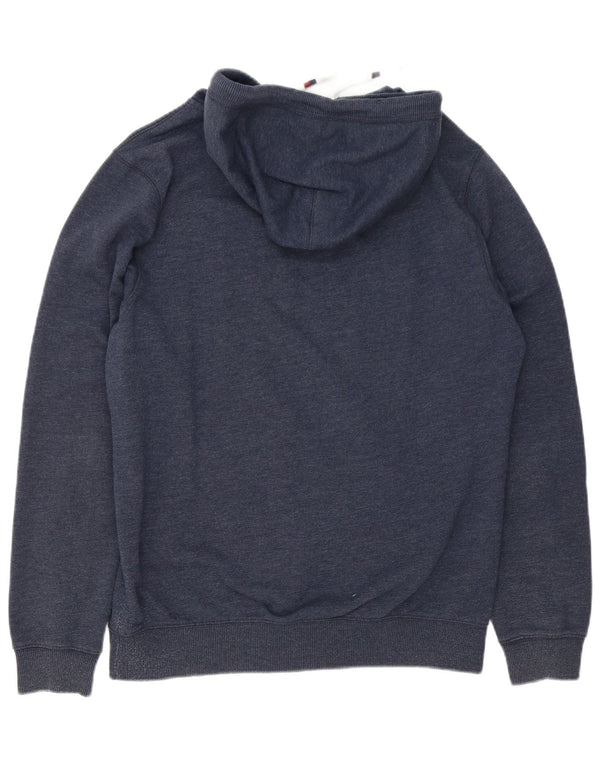 Tommy Hilfiger Pull à capuche zippé pour homme Grand coton bleu marine