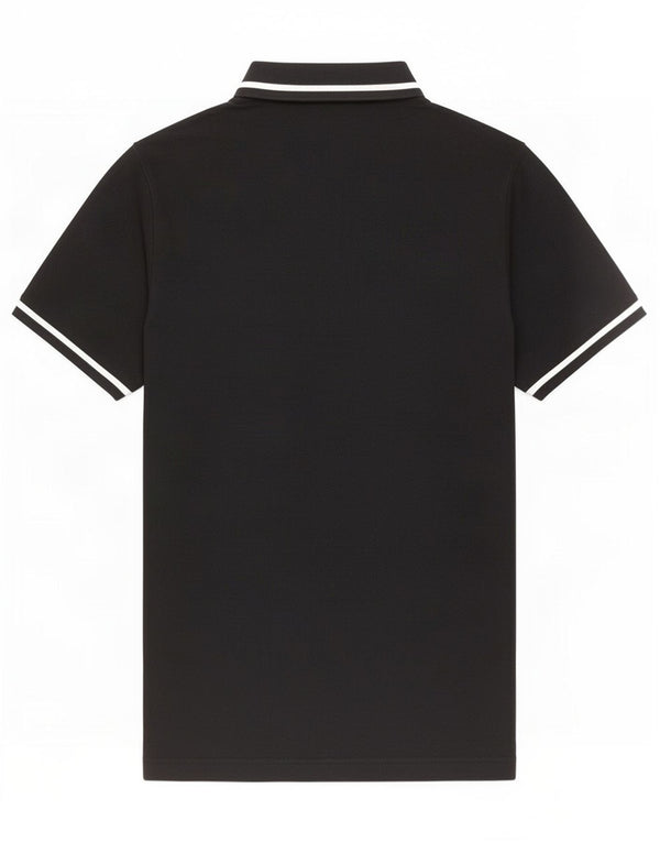 Calvin Klein Jeans Ανδρικό πουκάμισο Polo Slim Fit Μικρό μαύρο ριγέ βαμβακερό