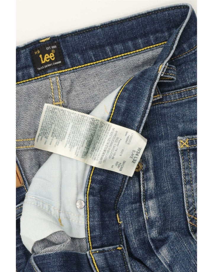 Lee Mens Blake Straight Jeans W34 L28 Plavi pamuk