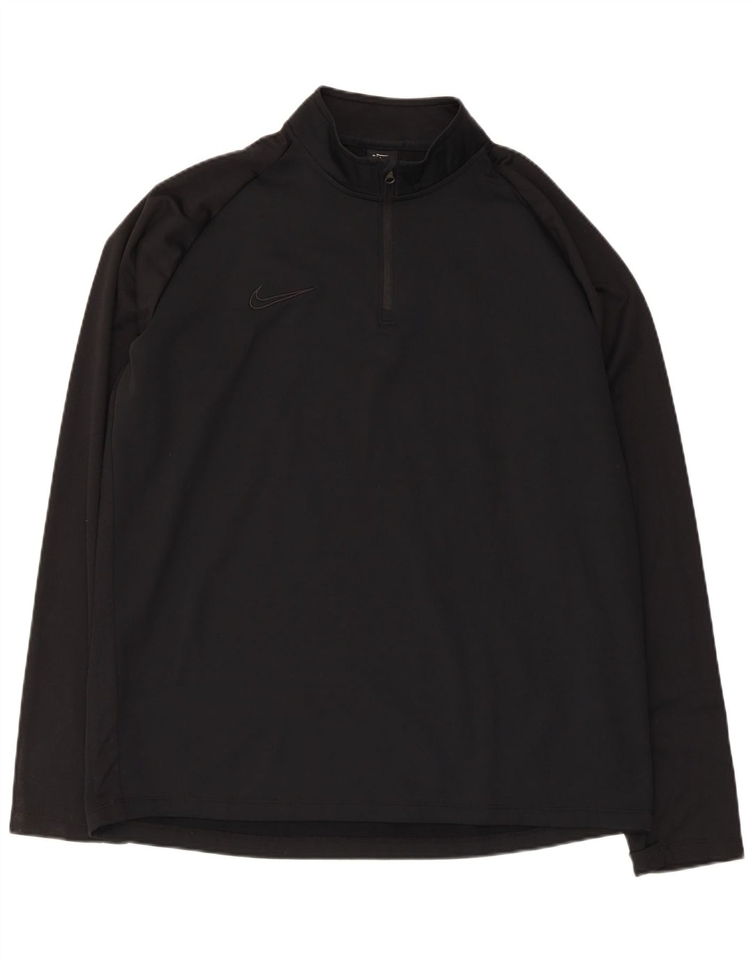 Top de trening pentru bărbați Dri Fit, cu fermoar și gât, XL, poliester negru