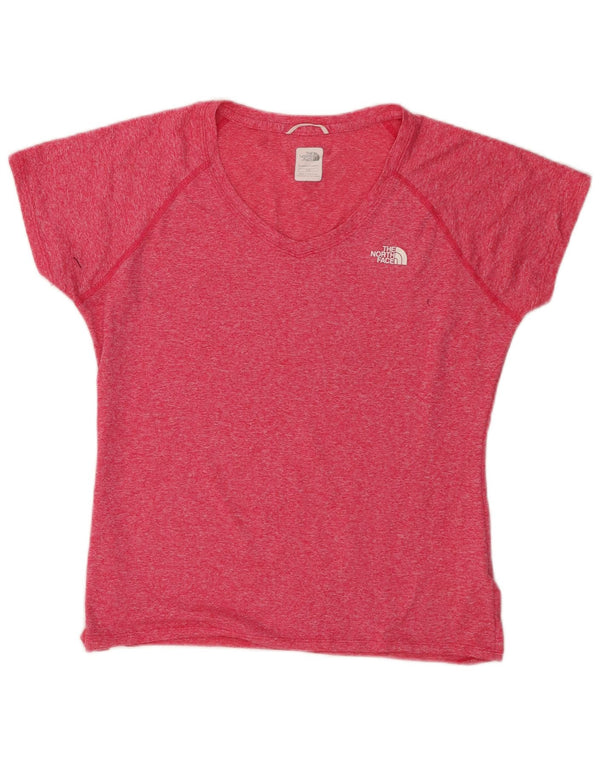 The North Face T-shirt da donna Top UK 16 Large Poliestere chiazzato rosa