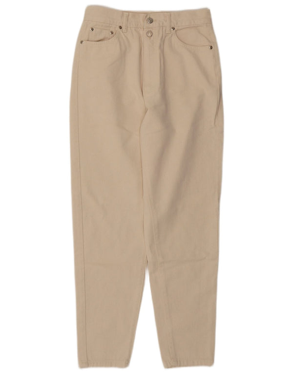 Ann Christine Womens High Rise Tapered Jeans UK 14 Medium W28 L28 Beige