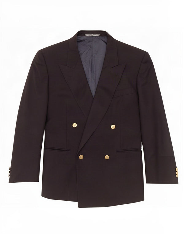 Giacca blazer doppiopetto da uomo Aquascutum IT 52 XL Lana blu navy
