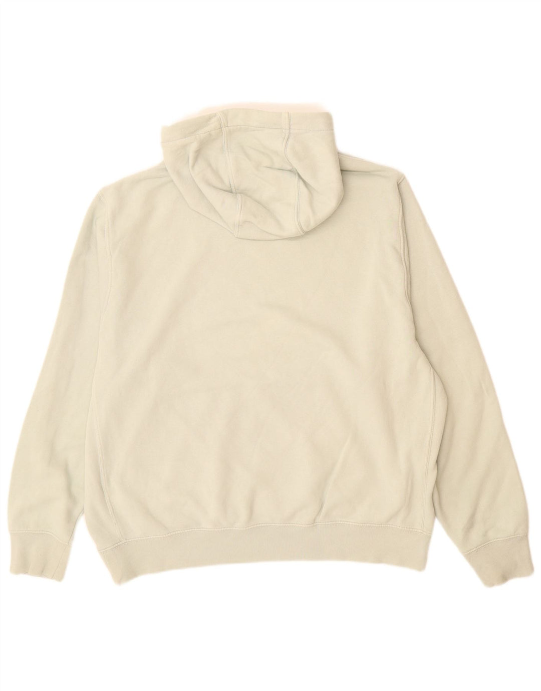 Nike Mens Hoodie Jumper Large Off White Cotton