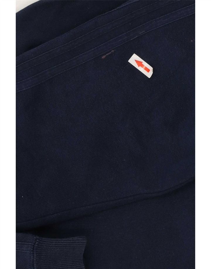 Adidas Mens Zip Hoodie Sweater Medium Navy Blue Cotton