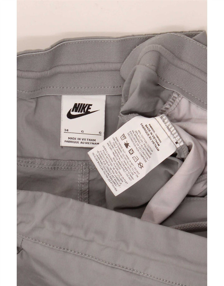 Pantaloni cargo dritti da uomo Nike W34 L28 cotone grigio