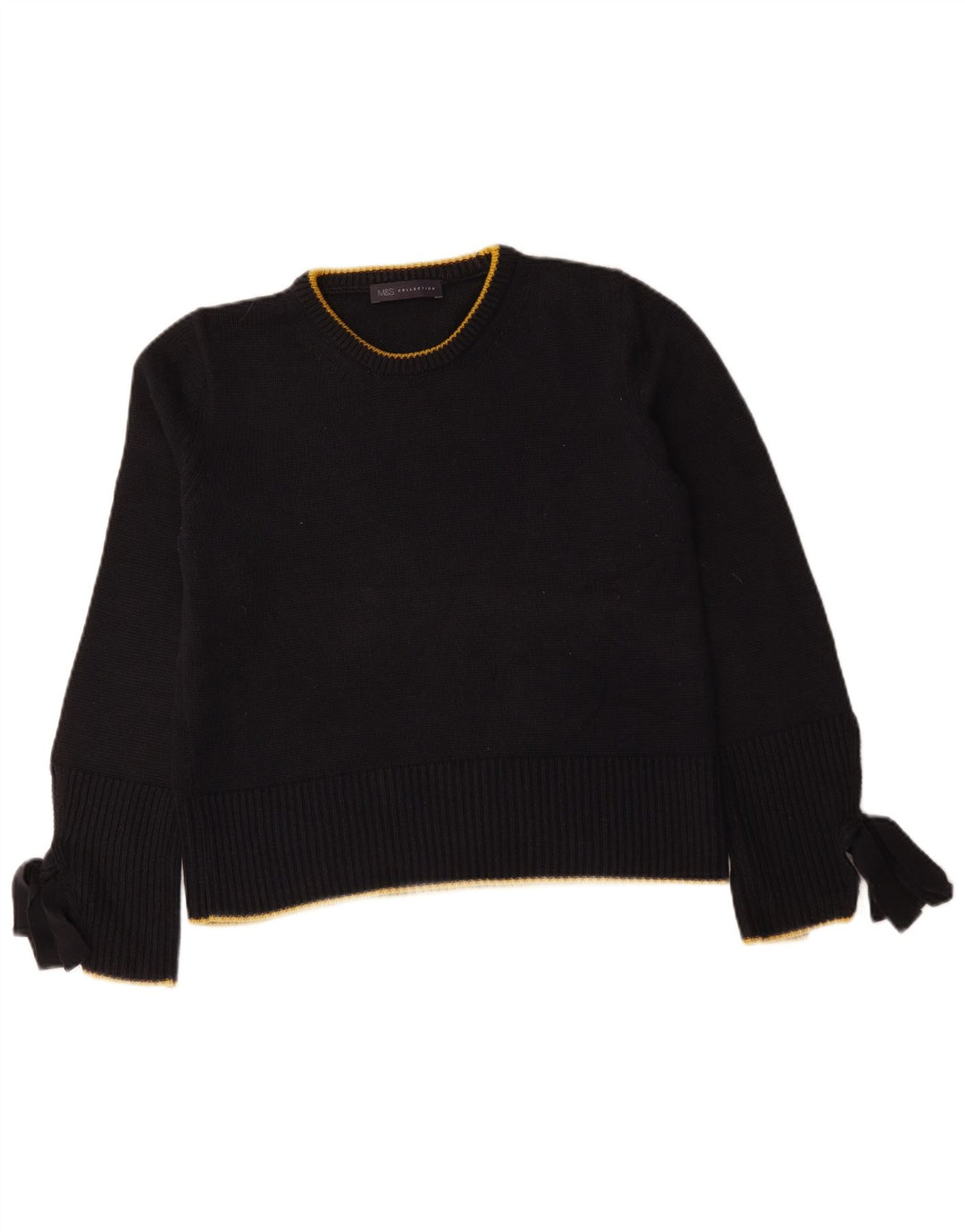 Marks & Spencer Womens Crew Neck Jumper Sweater UK 14 Medium Navy Blue