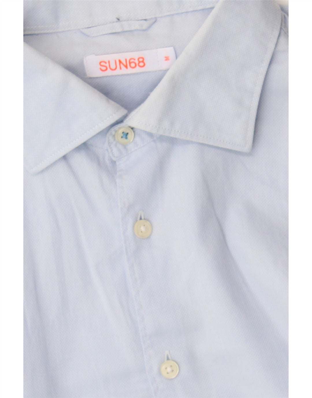 SUN68 Mens Shirt Medium Blue Cotton Vintage Sun68 and Second-Hand Sun68 from Messina Hembry 