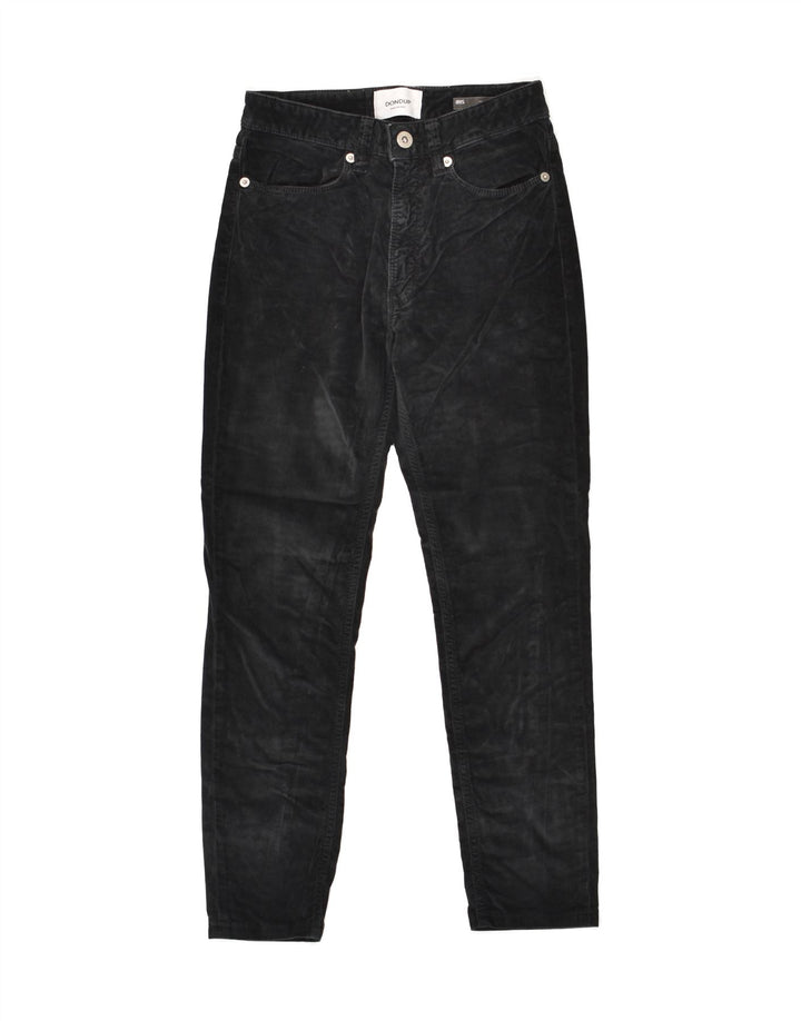 DONDUP Girls Tapered Casual Trousers 7-8 Years W24 L24 Black Cotton | Vintage Dondup | Thrift | Second-Hand Dondup | Used Clothing | Messina Hembry 