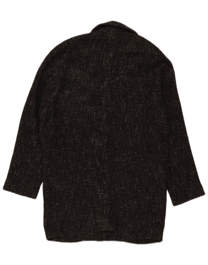 Damski płaszcz oversize z podwójnymi piersiami Zara UK 6 XS, czarny poliester