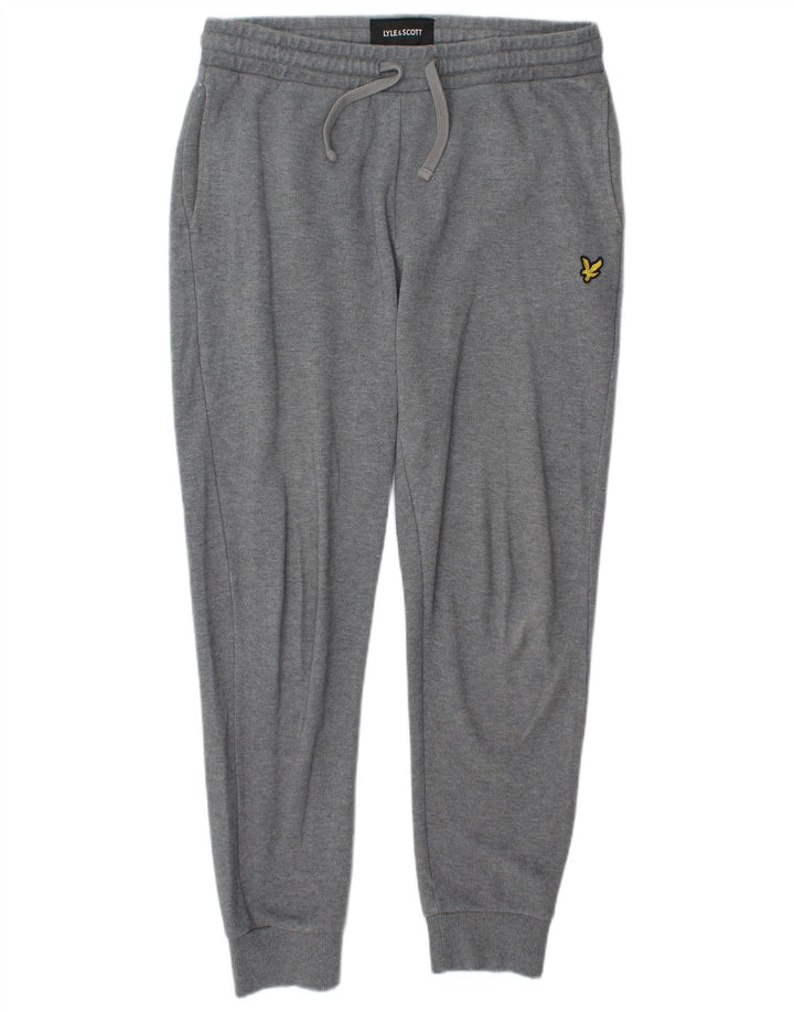 Męskie spodnie dresowe Lyle & Scott Joggers, średnioszare, bawełniane