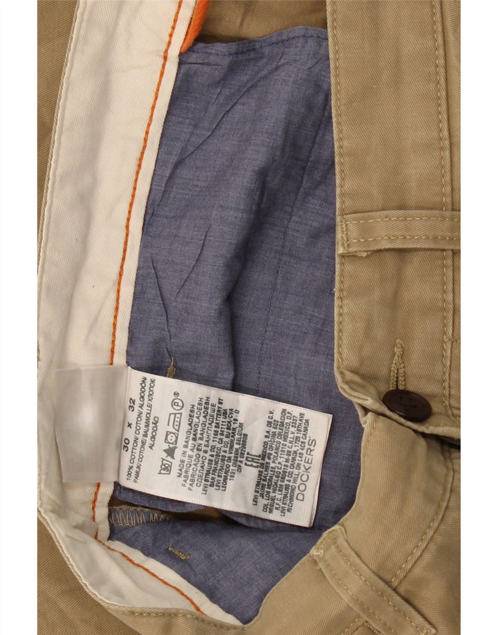DOCKERS Mens Straight Chino Trousers W30 L32 Beige Cotton Vintage Dockers and Second-Hand Dockers from Messina Hembry 