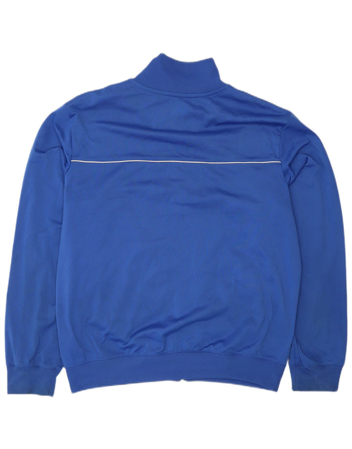 NIKE Mens Tracksuit Top Jacket Large Blue Polyester