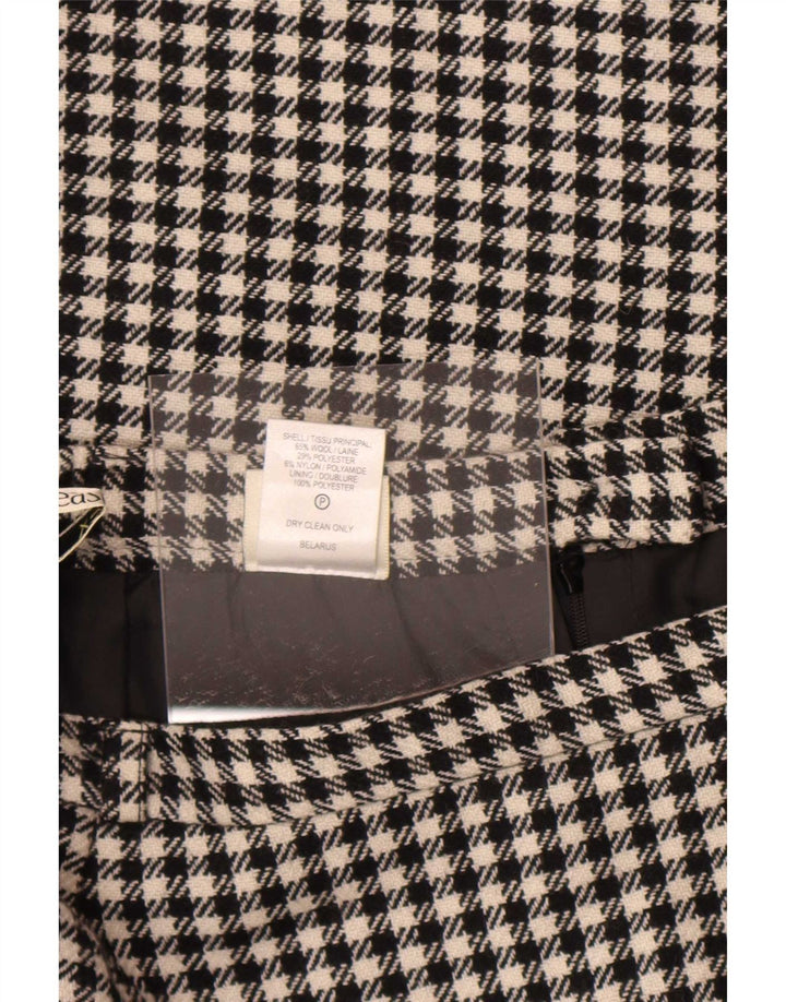 Damska spódnica midi Eastex UK 14 Medium W30 Czarna wełna w pepitkę