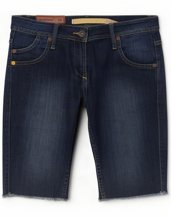 Pantaloncini di jeans da donna Fat Face UK 10 Small W32 Blu navy Cotone