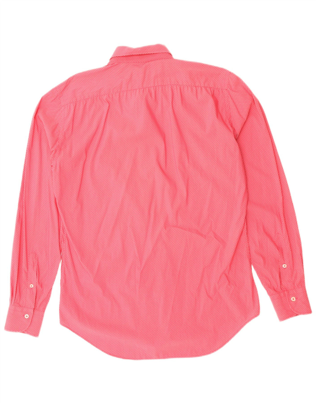 FAY Mens Shirt Size 39 15 1/2 Medium Pink Spotted Cotton