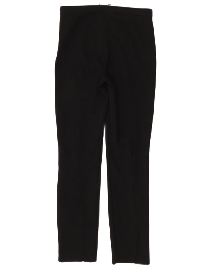 ZARA Womens Slim Casual Trousers Small W26 L27 Black Polyester