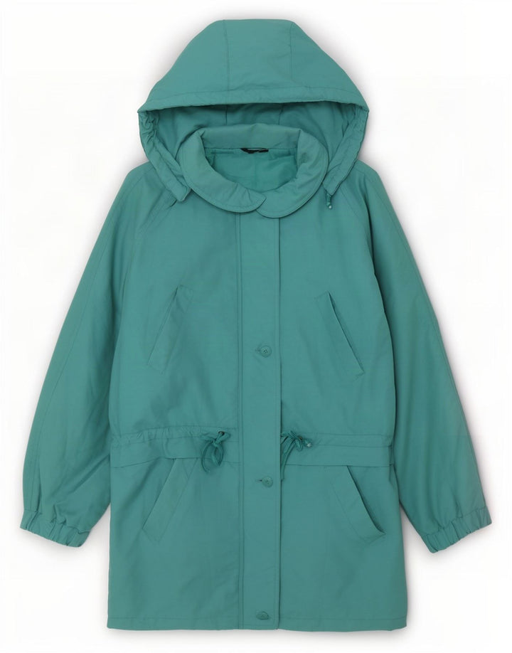 C&A Abrigo cortavientos extragrande con capucha para mujer EU 36 Small Turquesa