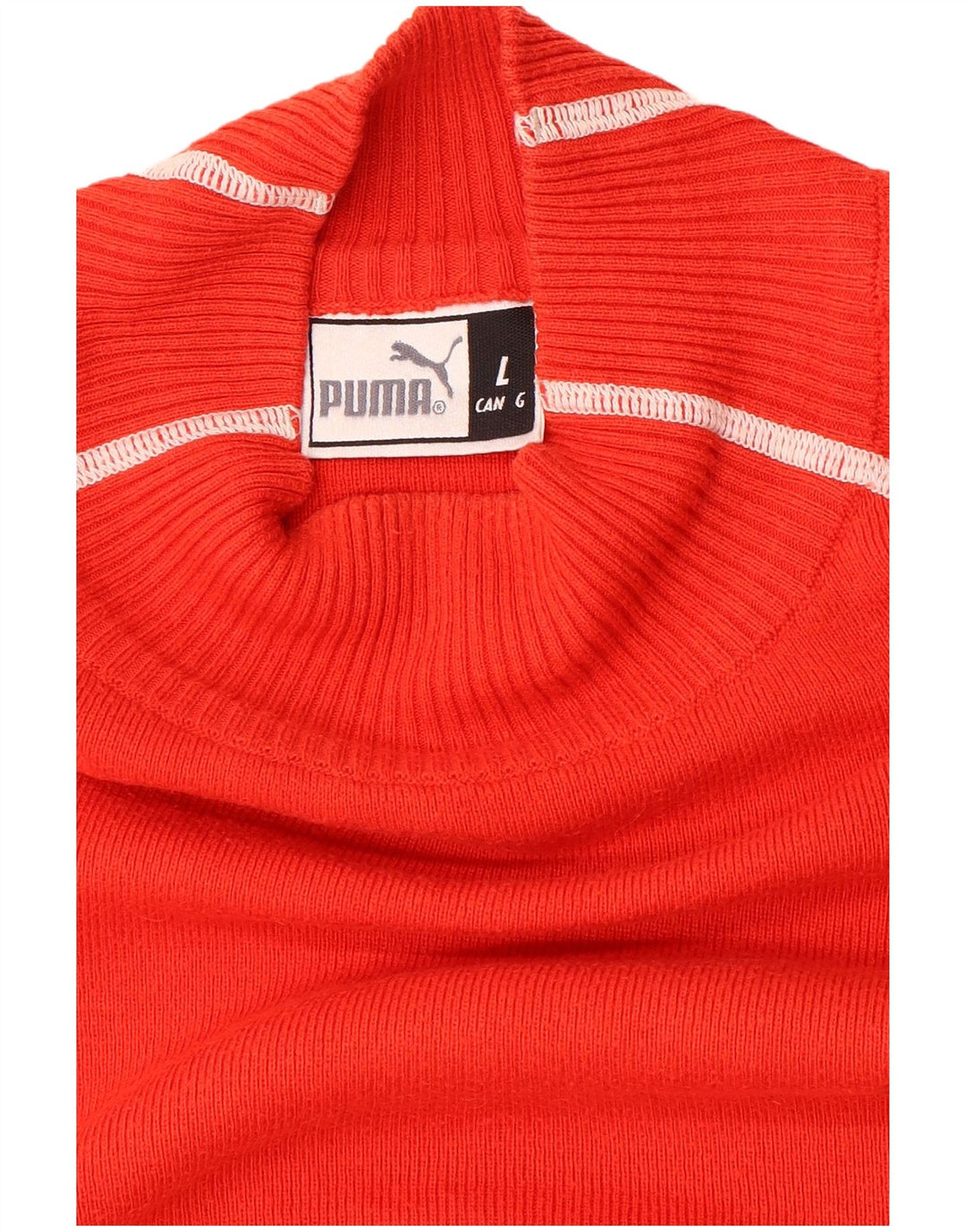 Puma Mens Turtle Neck Jumper Sweater Large Red Colourblock