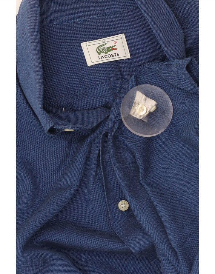 Cămașă pentru bărbați LACOSTE Mărimea 40 Bumbac albastru mediu