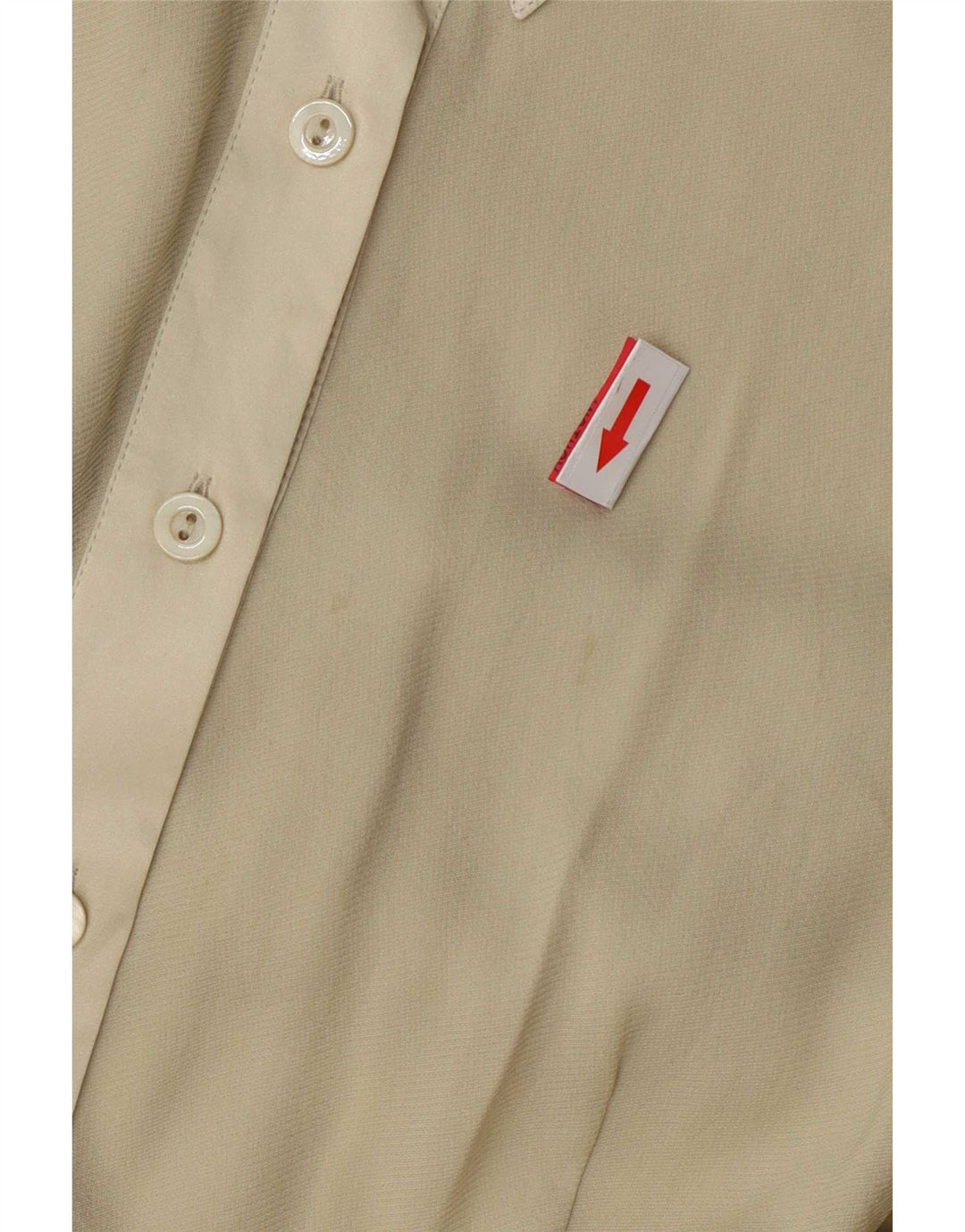 cherie Womens Shirt Blouse IT 48 XL Beige Silk