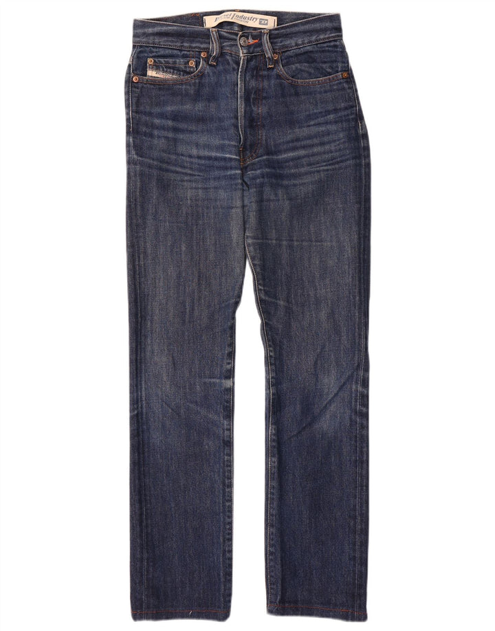 DIESEL Womens Straight Jeans W27 L29 Blue Cotton