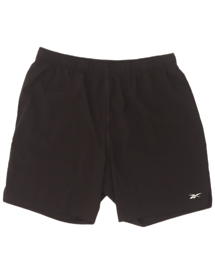 Pantaloncini sportivi Reebok da uomo 2XL neri in poliestere