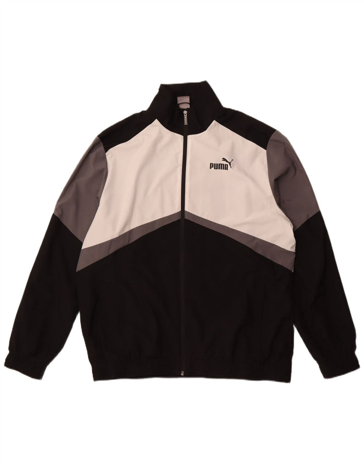 Puma Mens Tracksuit Top Jacket XL Black Colourblock Polyester