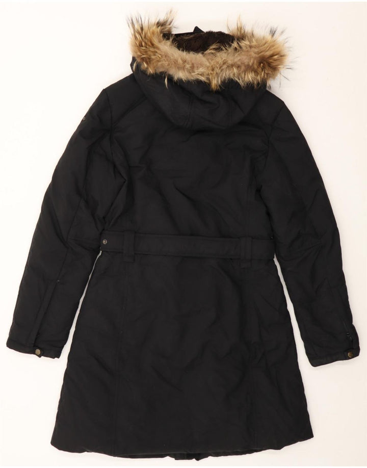GAS Womens Hooded Padded Coat IT 44 Medium Black Polyamide Vintage Gas and Second-Hand Gas from Messina Hembry 
