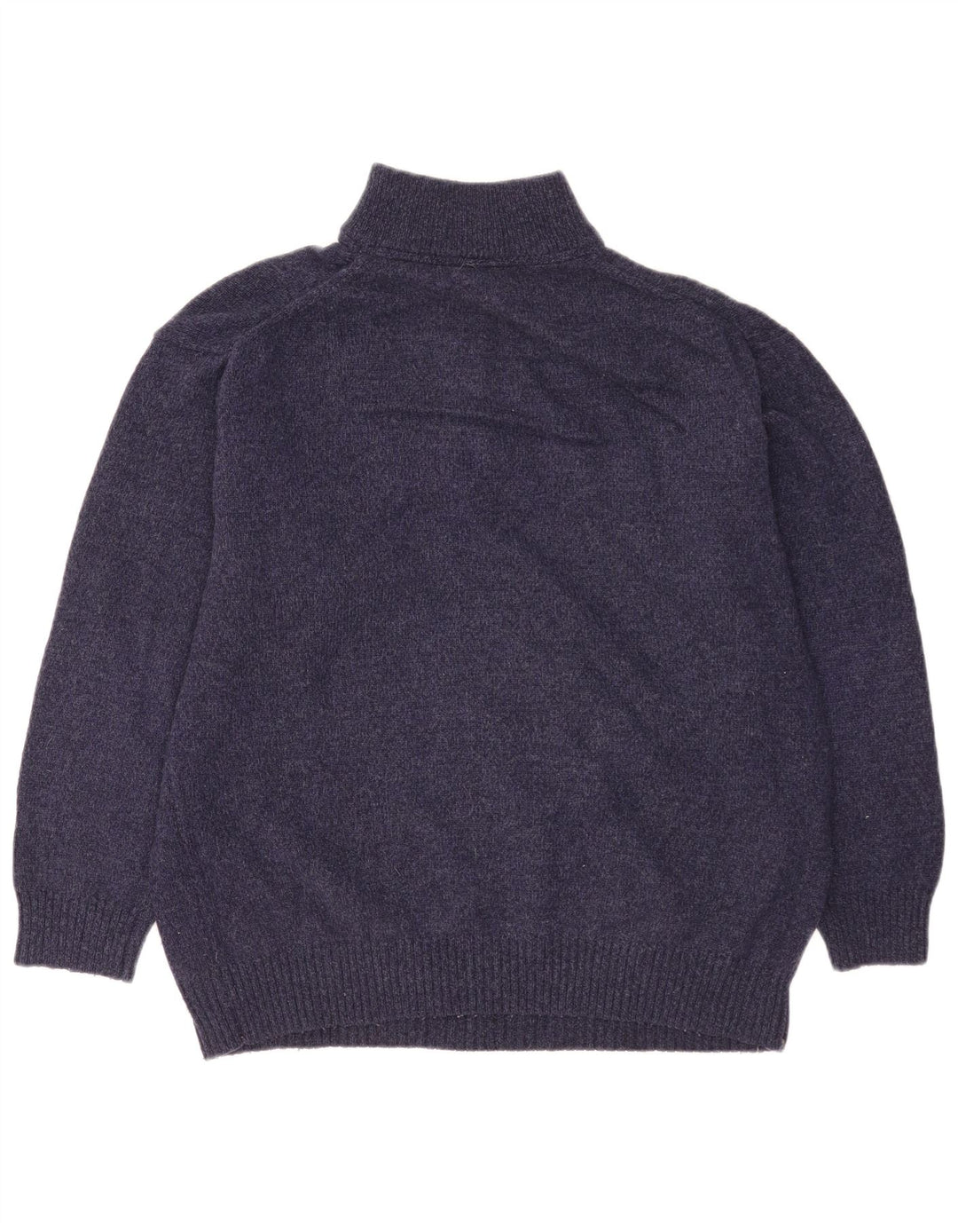 Murphy & Nye Maglione da uomo con zip e collo grande in lana blu navy