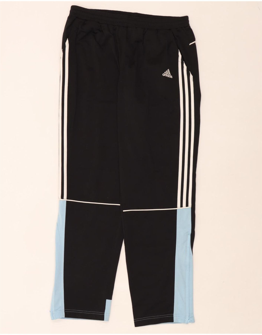 Adidas Mens Tracksuit Trousers UK 40/42 Medium  Black Colourblock Polyester