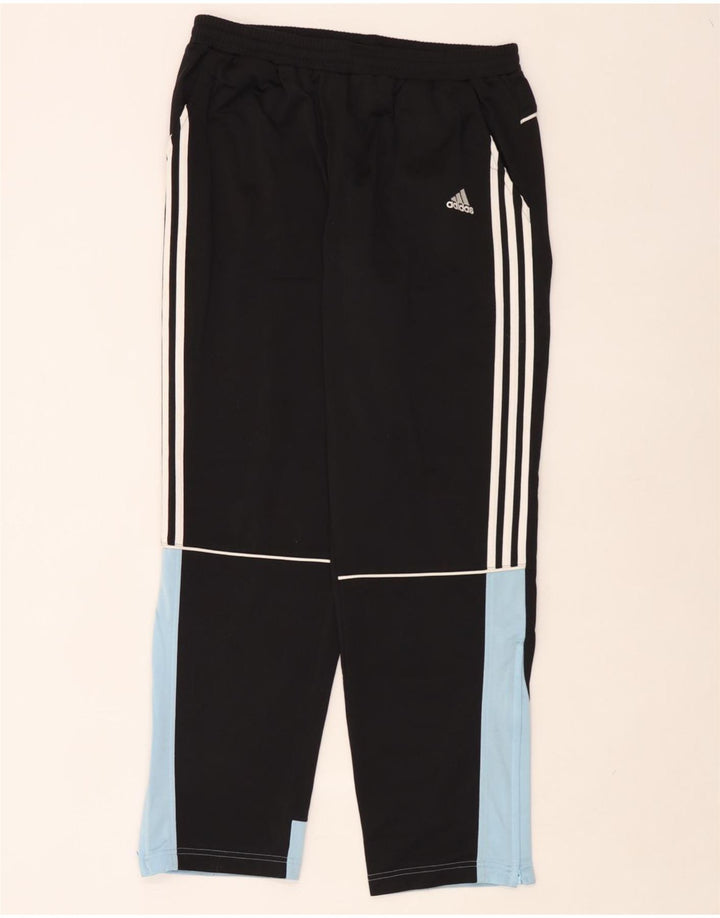 Adidas Mens Tracksuit Trousers UK 40/42 Medium  Black Colourblock Polyester