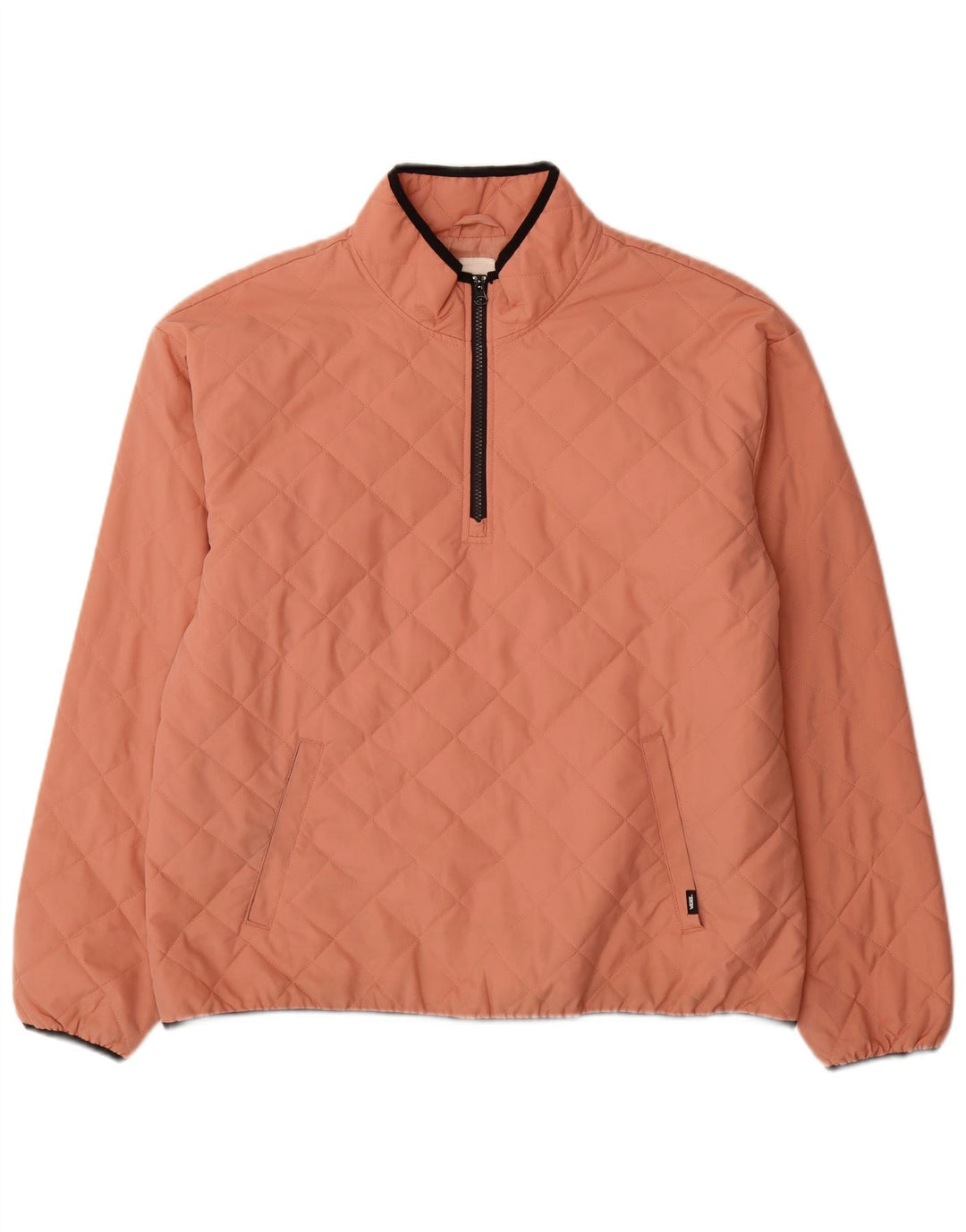 Женская стеганая куртка-пуловер Vans UK 42 XL розового цвета из полиэстера