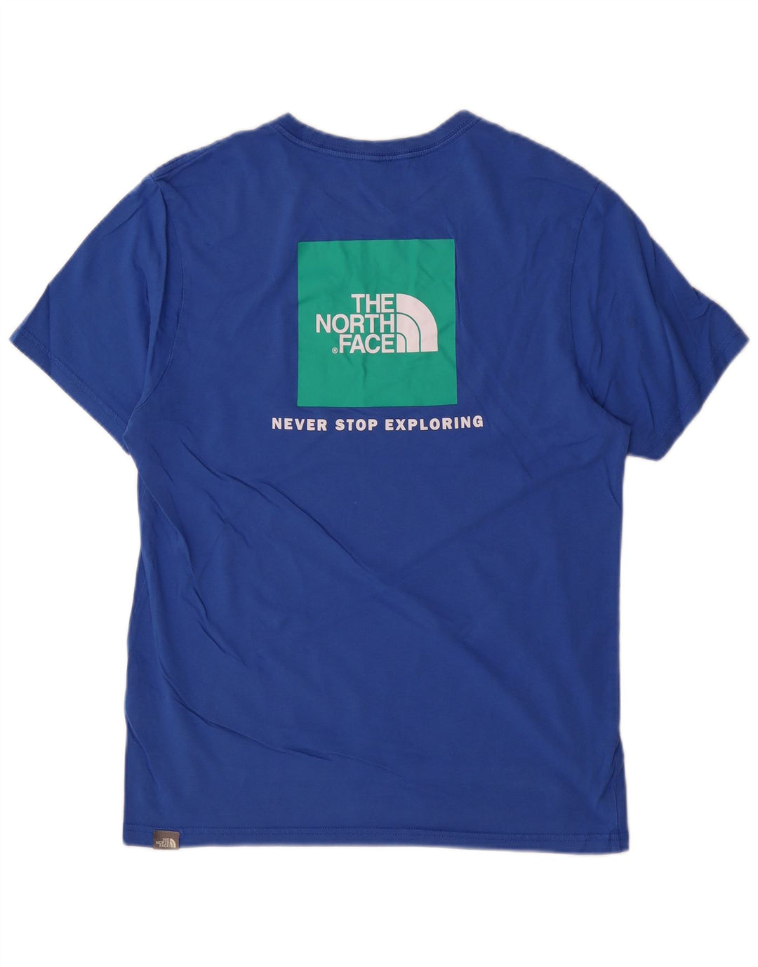 The North Face Mens Graphic T-Shirt Top Medium Blue Cotton