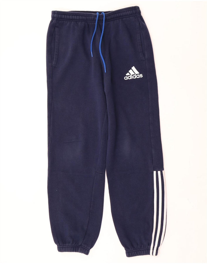 Adidas Mens Tracksuit Trousers Joggers Medium Navy Blue Cotton