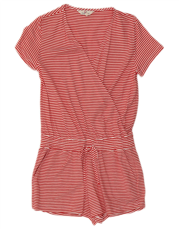 VINEYARD VINES Womens Playsuit UK 2 2XS Red Striped Cotton