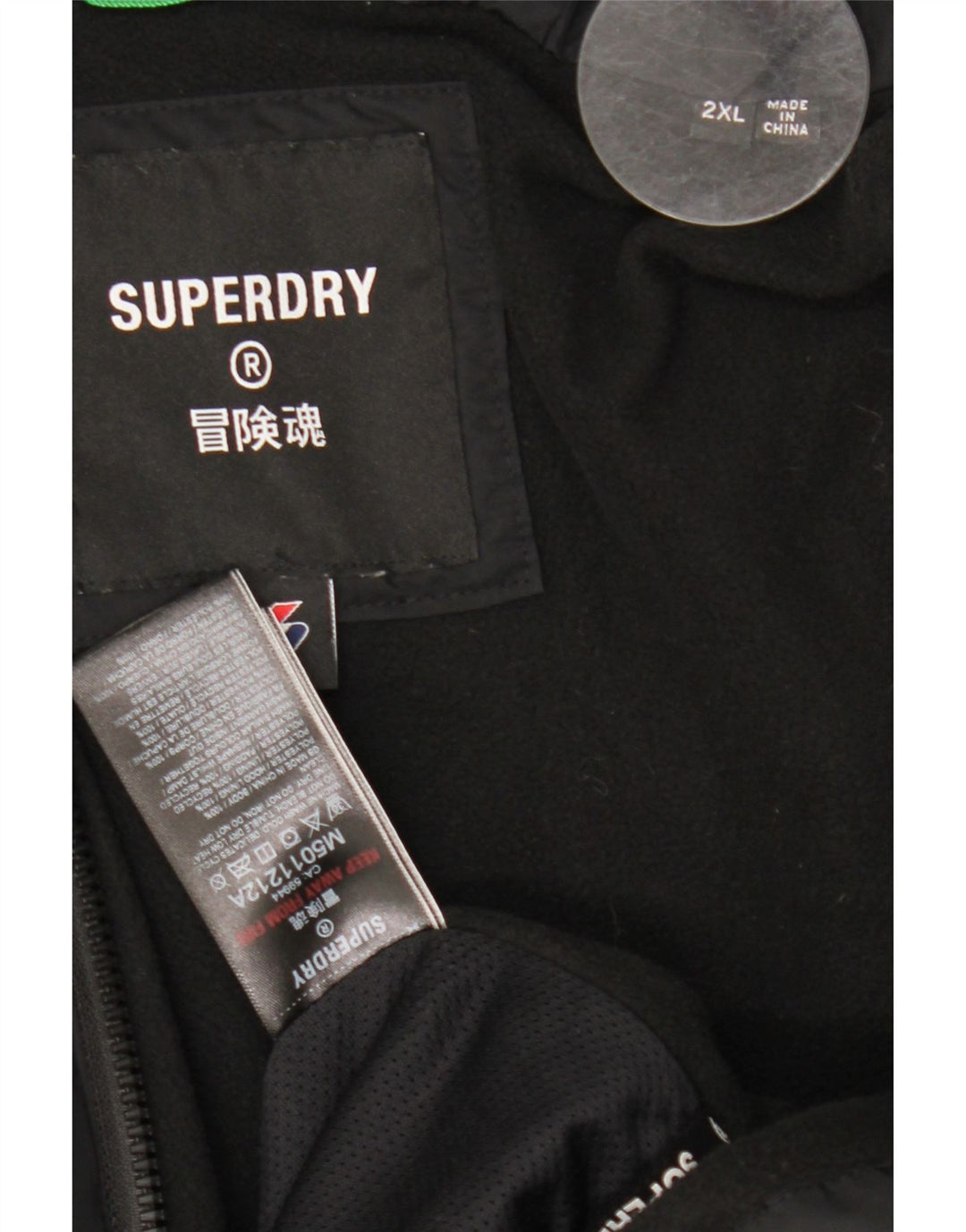 Superdry Polstret Herrejakke UK 44 2XL Sort Polyester