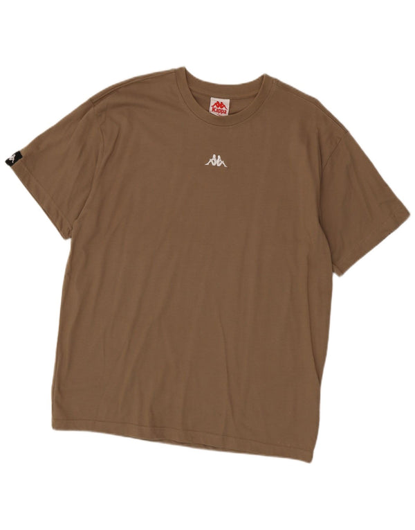 T-shirt uomo Kappa Top Large in cotone marrone