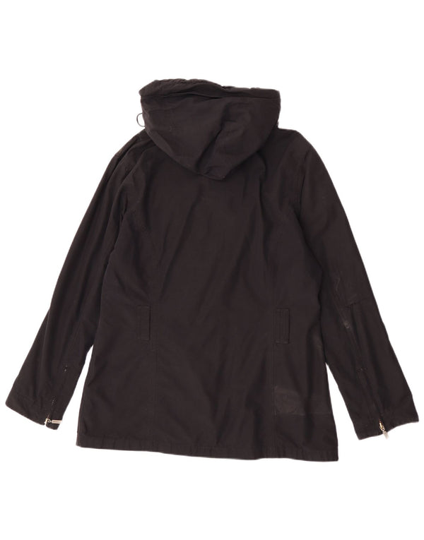 Barbour női kapucnis esőkabát UK 14 nagy fekete pamut