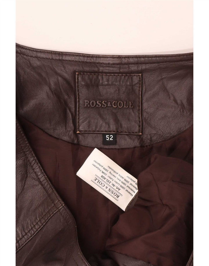 Ross&Cole Herre Lædervest IT 52 XL Brun