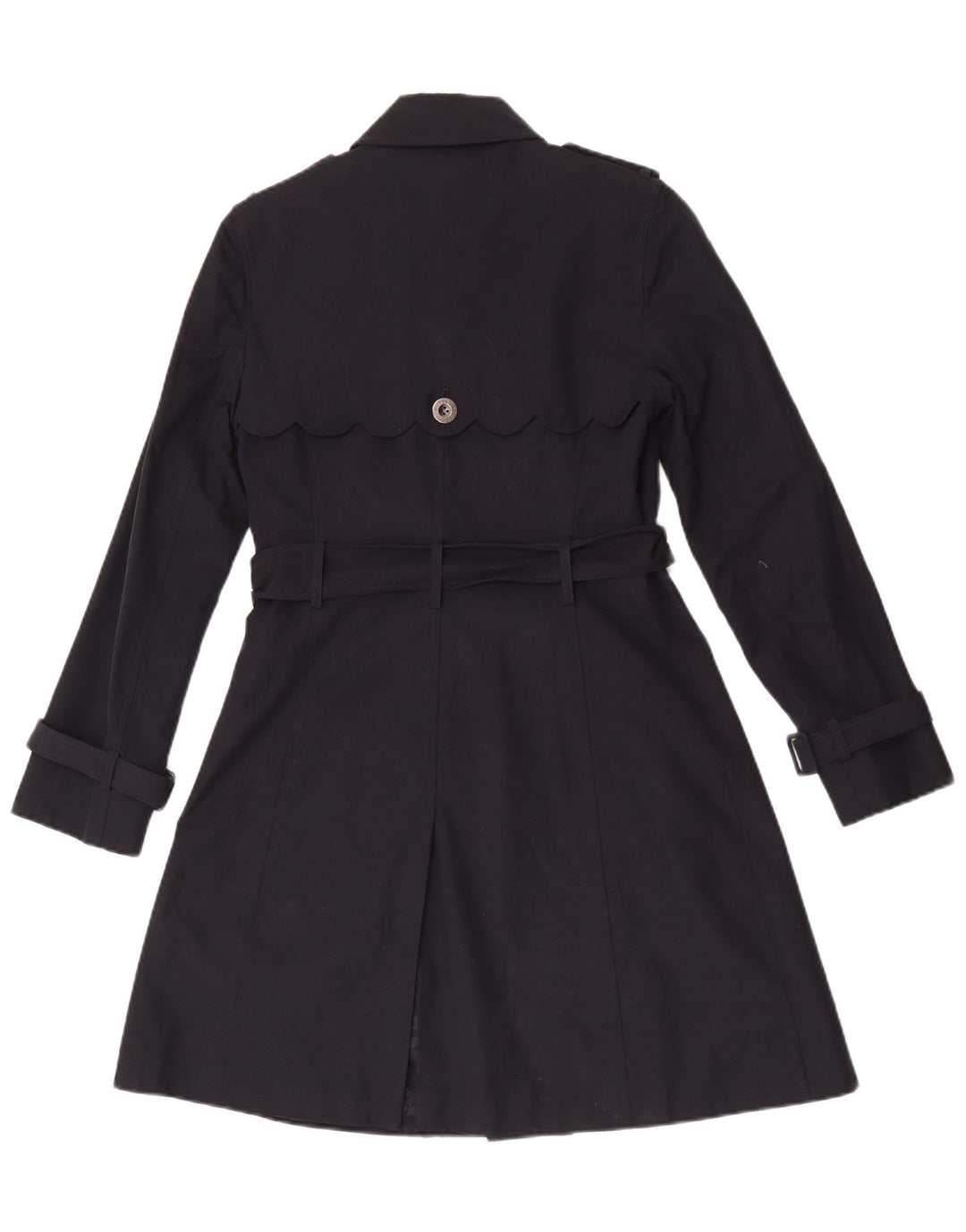Hobbs Womens Trench Coat UK 8 Small Navy Blue Polyester