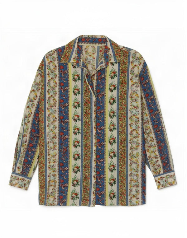 Vintage Womens Shirt UK 16 Large Multicoloured Floral